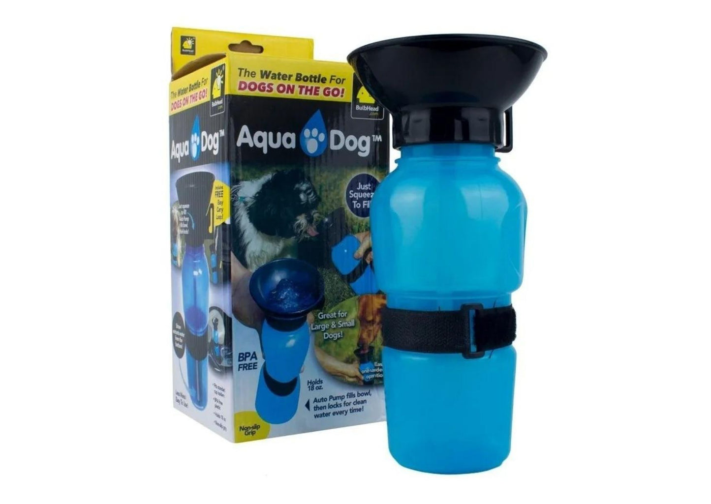 Bebedero Termo Portatil Azul Agua Para Perros