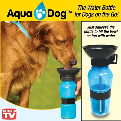 Bebedero Termo Portatil Azul Agua Para Perros