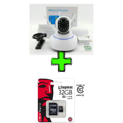 Combo: Camara 3 Antenas Inalambrica Wifi+ Memoria SD 32GB Clase 10