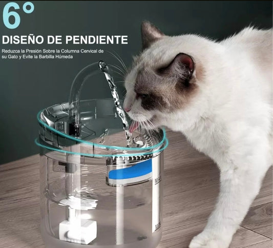 Fuente De Agua Para Mascotas Gatos Silencioso Automatico